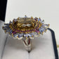 HOLD VICTORIA 18+CTWGenuine Citrine & Tanzanite Ring