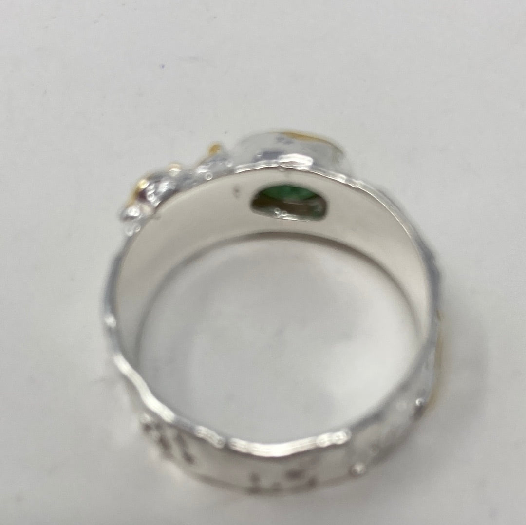 Dainty Genuine Emerald Ring