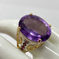 Outstanding 20+ CTW Genuine Amethyst Ring