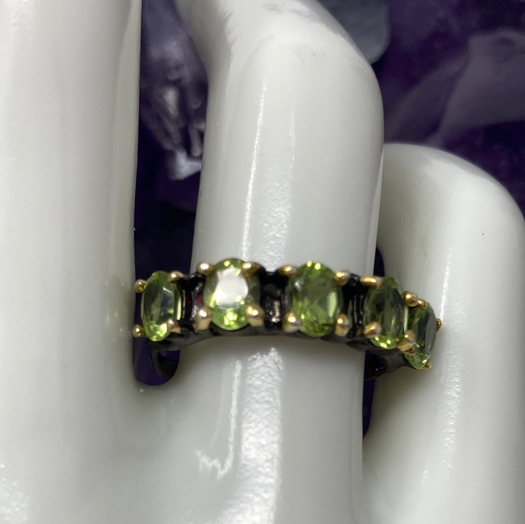 Genuine Peridot Band Ring