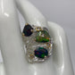 Genuine Black Opal Ring