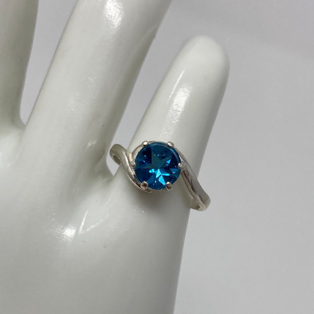 Star Of David Blue Topaz Ring