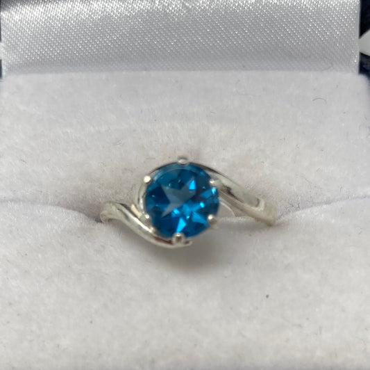 Star Of David Blue Topaz Ring