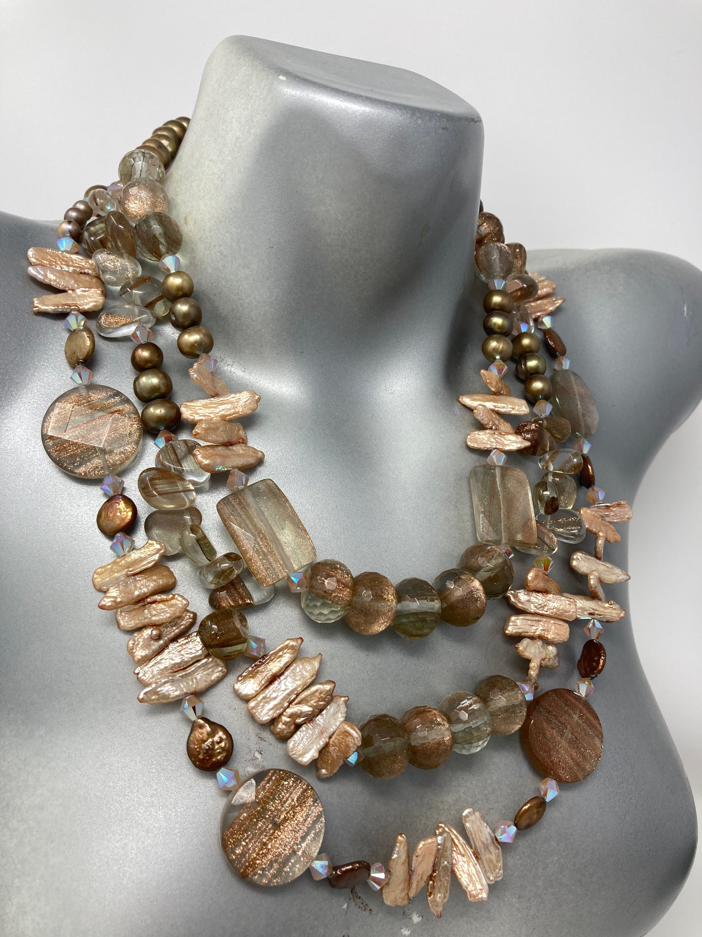 The 'Your Royal Highness', Genuine Golden Pearl Necklace | Handmade Artist Original