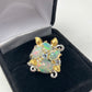 Exquisite Genuine Opal Flower Ring