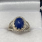 Genuine Blue Star Sapphire Ring