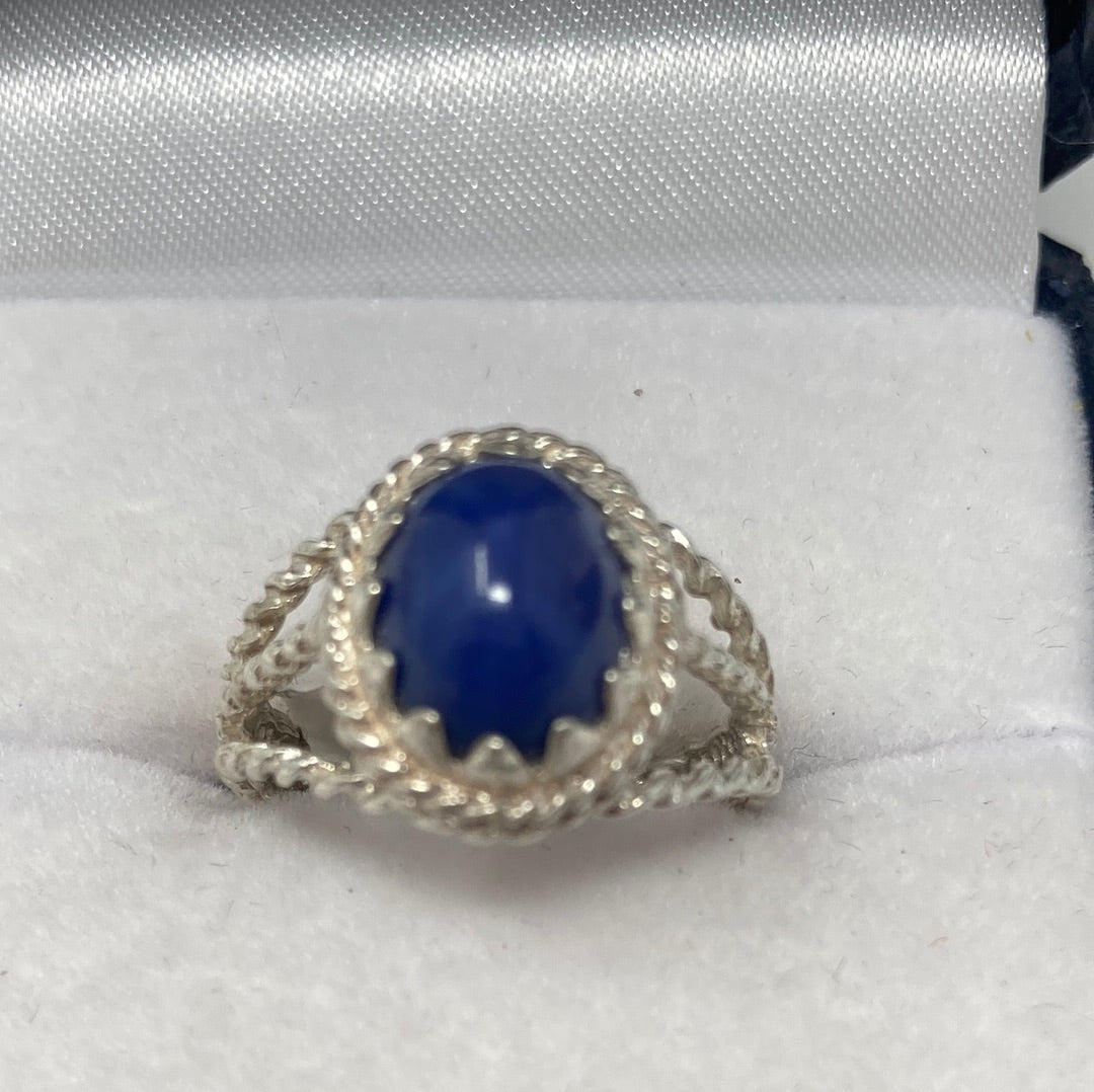 Genuine Blue Star Sapphire Ring