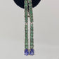 Elegance In Genuine Emerald & Tanzanite Earrings