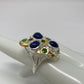 Black Opals & Green Onyx Ring