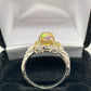 Genuine Fiery Opal With Blue Topaz Ring