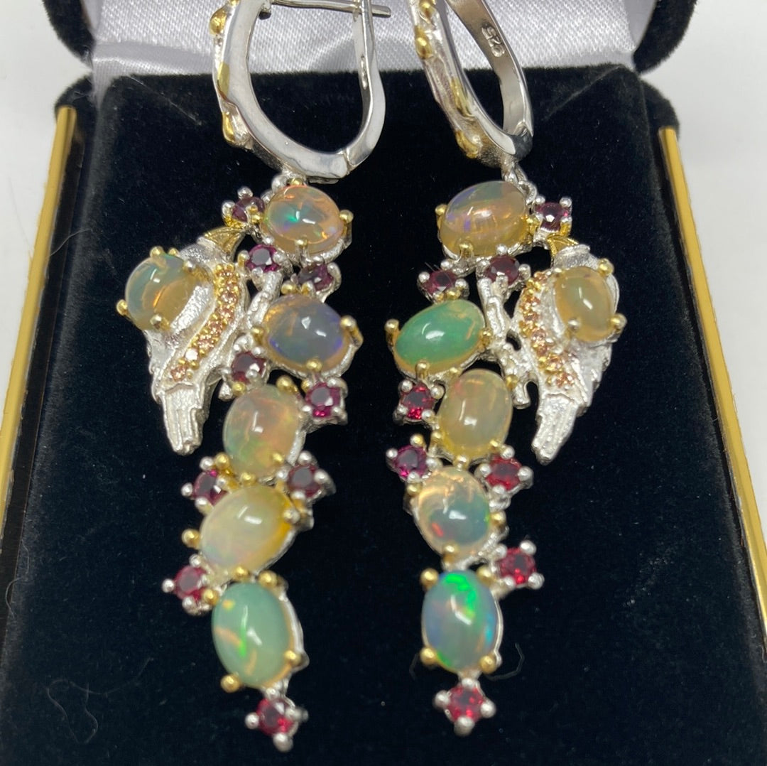 Awe Inspiring Genuine Opal Earrings