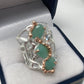 Artistic Genuine Emerald Ring
