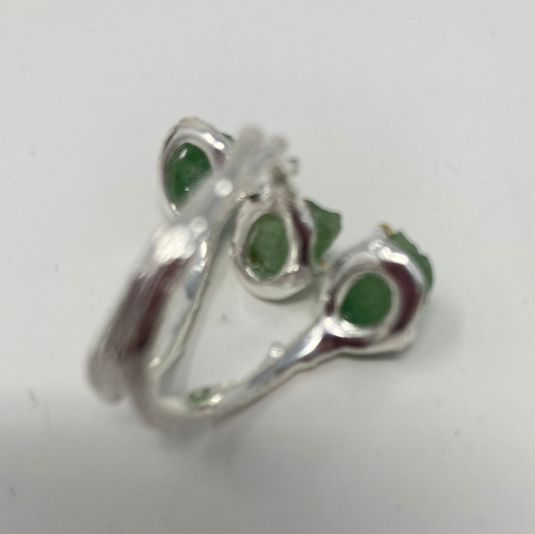 Genuine Raw Emerald Ring