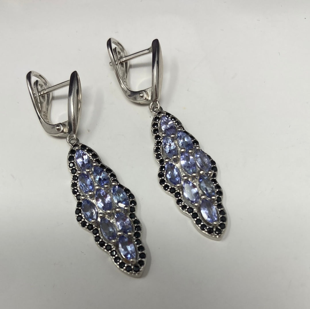 Genuine tanzanite store earrings