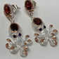 Whimsical Genuine Garnet Octopus Earrings