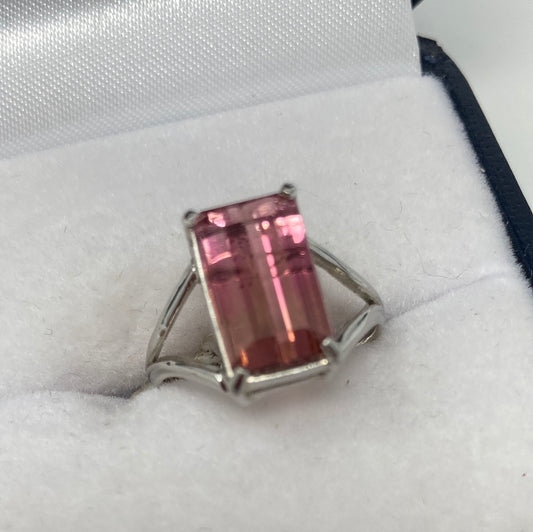 Genuine Pink Tourmaline Ring