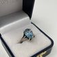 Genuine Pear Shaped Blue Topaz Ring