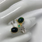 Genuine Black Opal Bypass Ring