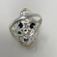 Black Opals & Green Onyx Ring