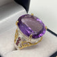 Outstanding 20+ CTW Genuine Amethyst Ring