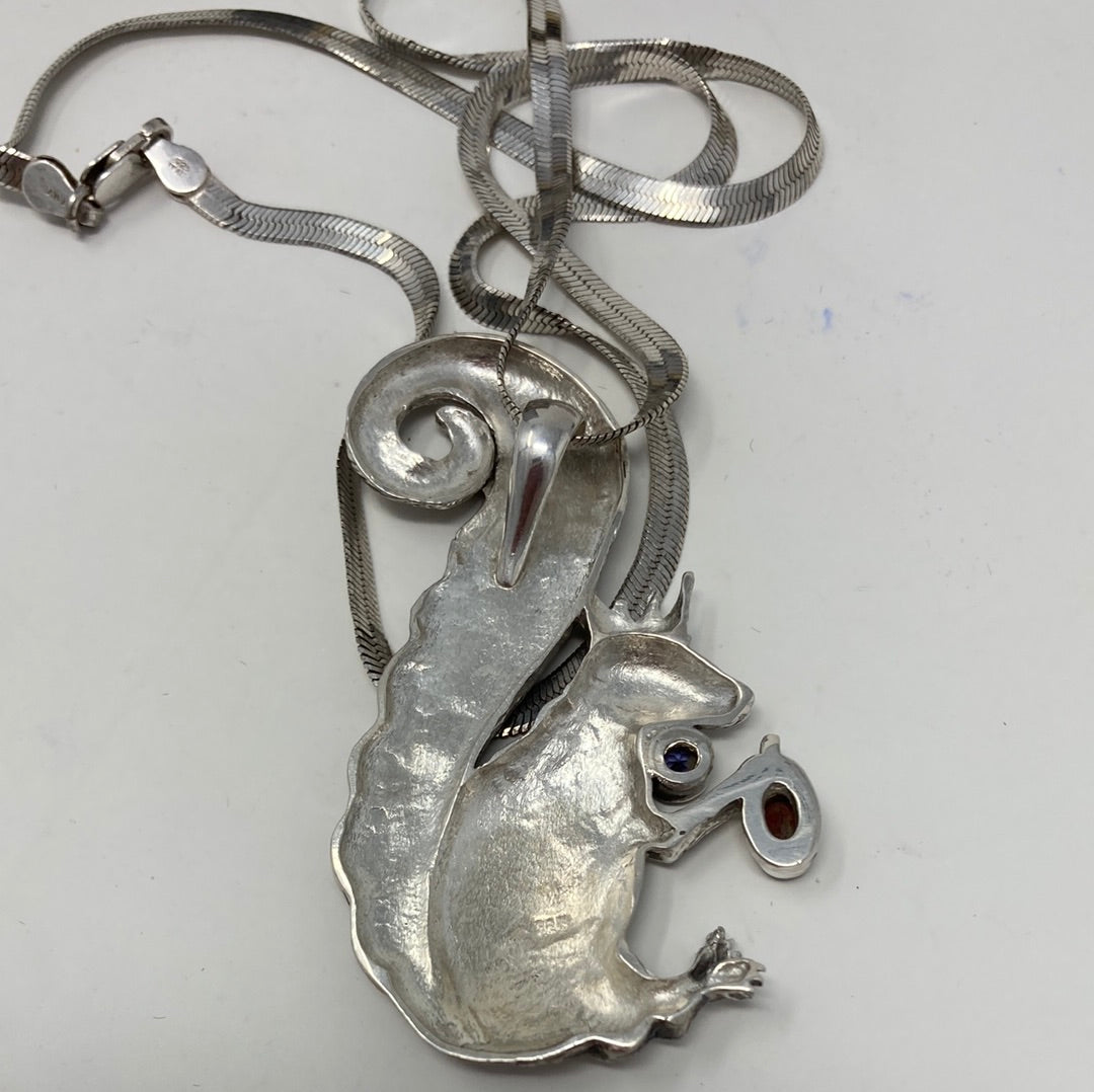 Sterling Silver Artistic Royal Squirrel