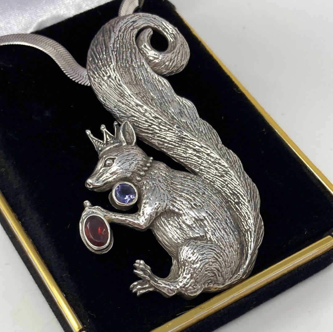 Sterling Silver Artistic Royal Squirrel