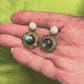 Genuine Labradorite Earrings with Pearls