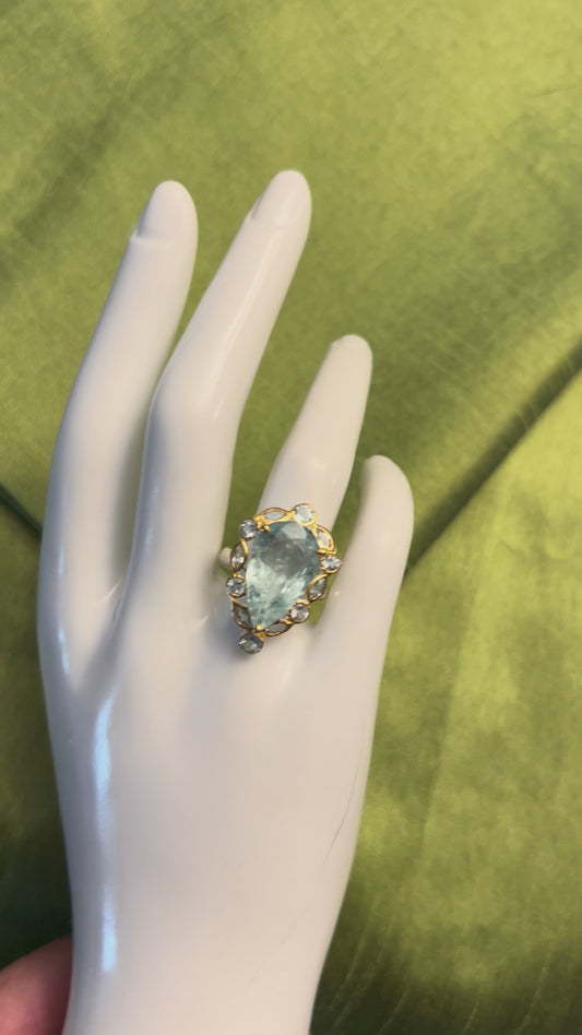 Genuine Aquamarine Ring