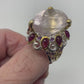 Divine Genuine Rose Quartz & Pink Tourmaline Ring