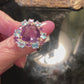 Trillion Cut Genuine Amethyst Ring