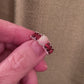 Genuine Fiery Opal & Garnet Ring