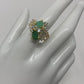 Genuine Emeralds Pear Shaped Ring