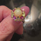 Flashing Spectral  Genuine Opal Ring