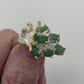 Genuine Emerald Proud Peacock Ring