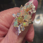 Splendid Genuine Fiery Opal & Topaz Ring