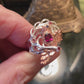 Genuine Garnet Hummingbird Ring