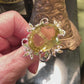 Huge Genuine Lemon Quartz with Peridot Ring
