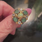 Gorgeous Genuine Opal & Emerald Ring