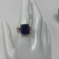 Sensual Genuine Sapphire & Pink Tourmaline Ring