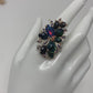 Unsurpassed Rare Genuine Black Opals Ring