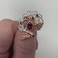 Hummingbird Genuine Garnet Ring