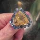 Genuine 31 CTW Trillion Cut Citrine Ring