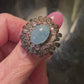 Rare, Large 8 CTW Genuine Aquamarine Ring
