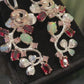 Chic Genuine Opal & Garnet Earrings
