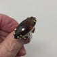 Impressive Genuine Marquee Cut Smokey Quartz Ring