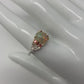 Hot Fiery Genuine Opal & Garnet Ring