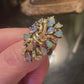 Bouquet Of Genuine Opals & Topaz Ring