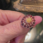 Genuine Opal & Garnet Ring