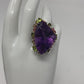 Rare Whopping 47+CTW Genuine Amethyst & Sapphire Ring