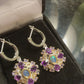 Genuine Opal, Tanzanite & Amethyst Earrings